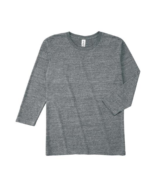 ヘザーグレー｜ソフトシルエット7分袖Tシャツ