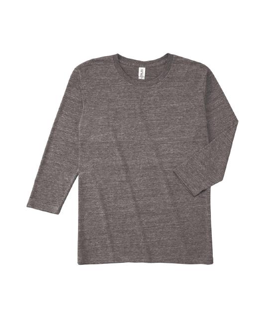 ヘザーブラウン｜ソフトシルエット7分袖Tシャツ
