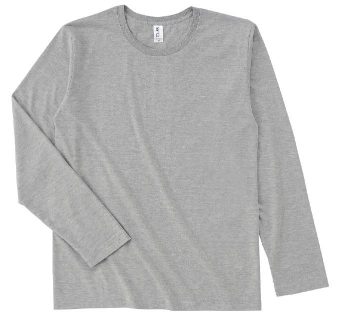 ヘザーグレー｜スリムフィットロングスリーブTシャツ