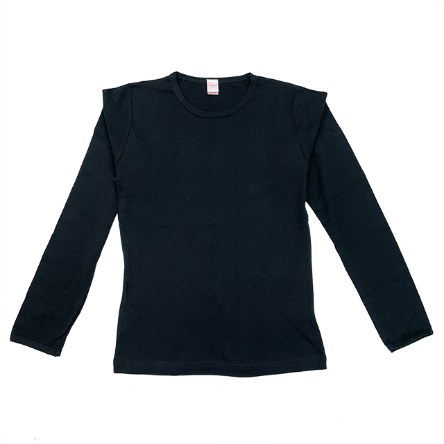 ブラック｜シェイプシルエットロングＴシャツ