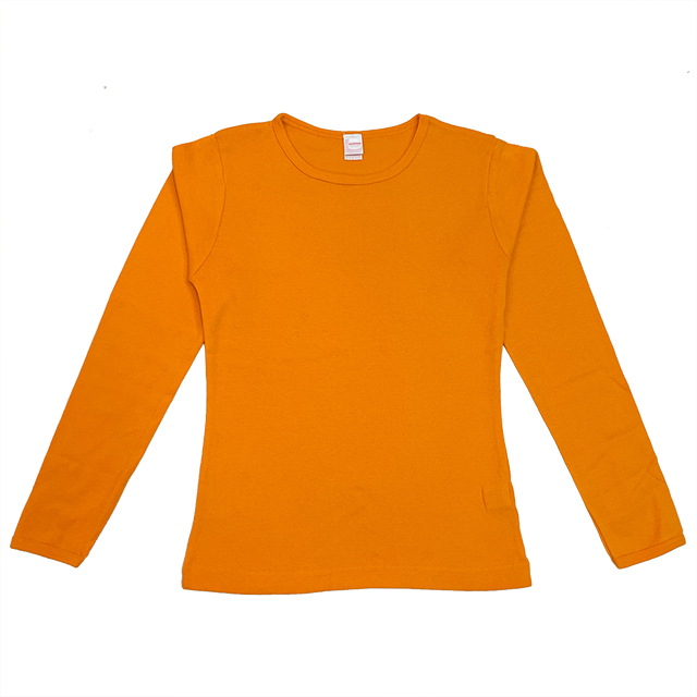 オレンジ｜シェイプシルエットロングＴシャツ