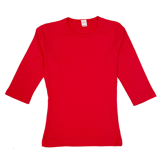レッド｜7分袖Tシャツ