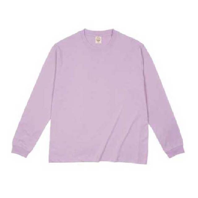 ライトパープル｜長袖オーガニックコットンTシャツ