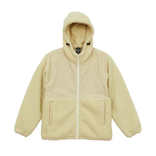 ナチュラル｜もこもこジャケット（フード付き）