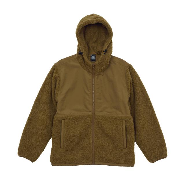 コヨーテブラウン｜もこもこジャケット（フード付き）