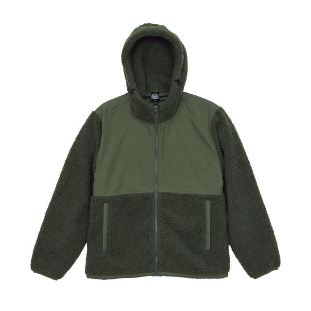 ディープフォレストグリーン｜もこもこジャケット（フード付き）