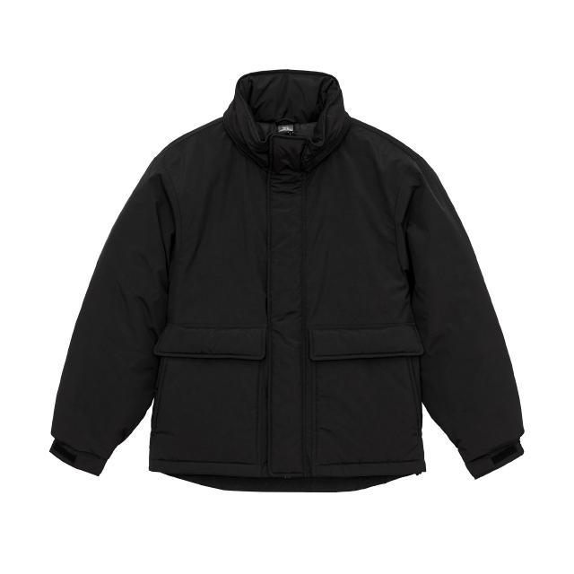 ブラック｜ボリューム暖ジャケット（中綿入り）