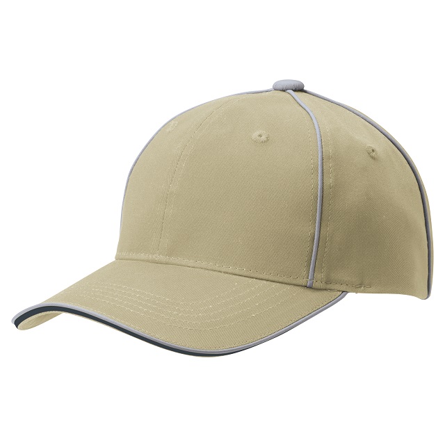 ベージュ／ネイビー｜夜光ラインキャップ