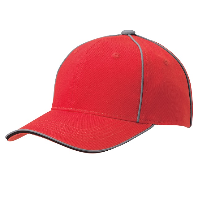 レッド／ブラック｜夜光ラインキャップ