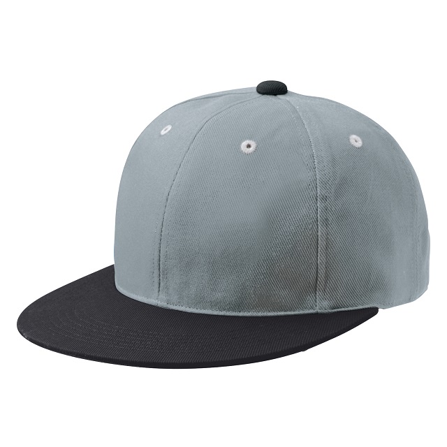 ブラック／グレー｜フラットバイザーキャップ