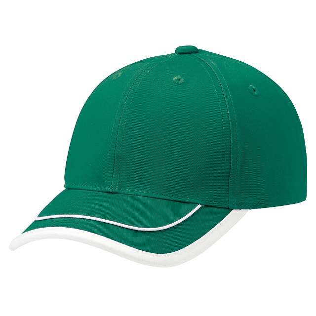グリーン／オフホワイト｜ダブルラインキャップ