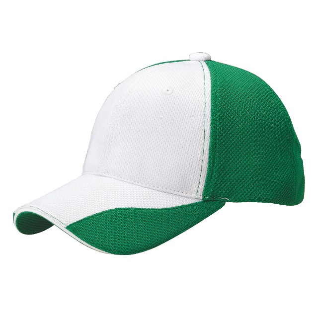 グリーン／ホワイト｜快適ツートーンキャップ(タイプ1)