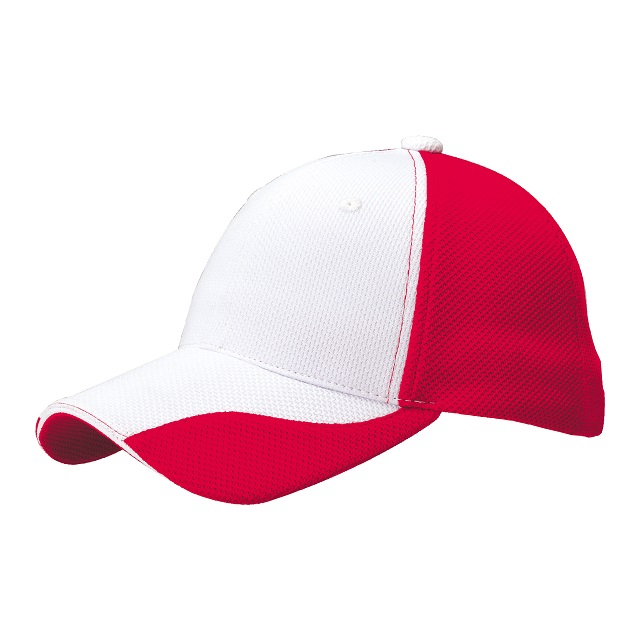 レッド／ホワイト｜快適ツートーンキャップ(タイプ1)
