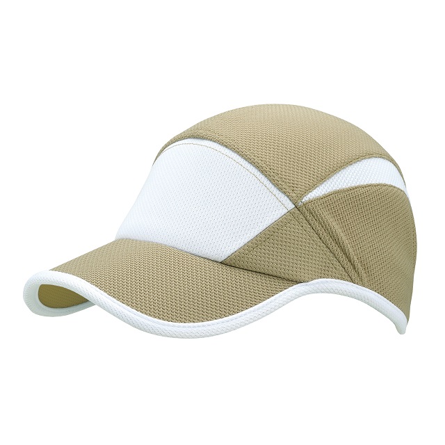 ベージュ／ホワイト｜快適ツートーンキャップ(タイプ2)