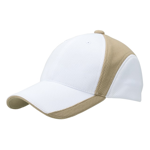 ベージュ／ホワイト｜快適ツートーンキャップ(タイプ3)