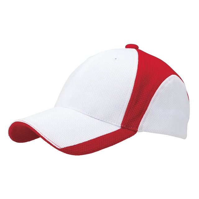 レッド／ホワイト｜快適ツートーンキャップ(タイプ3)