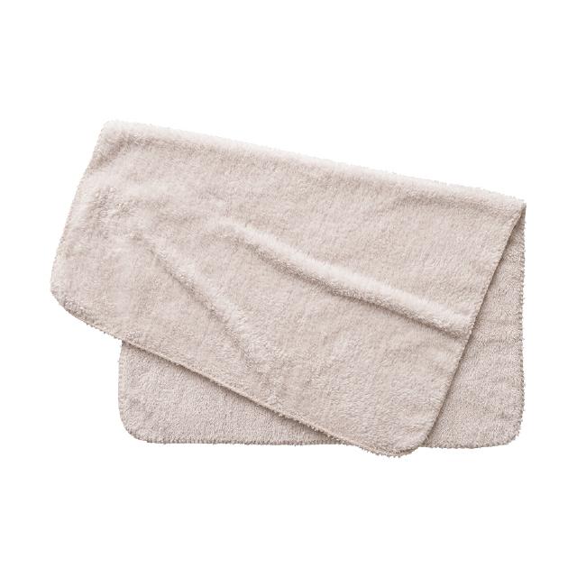 グレー｜ふわふわ肩かけブランケット（巾着付き）