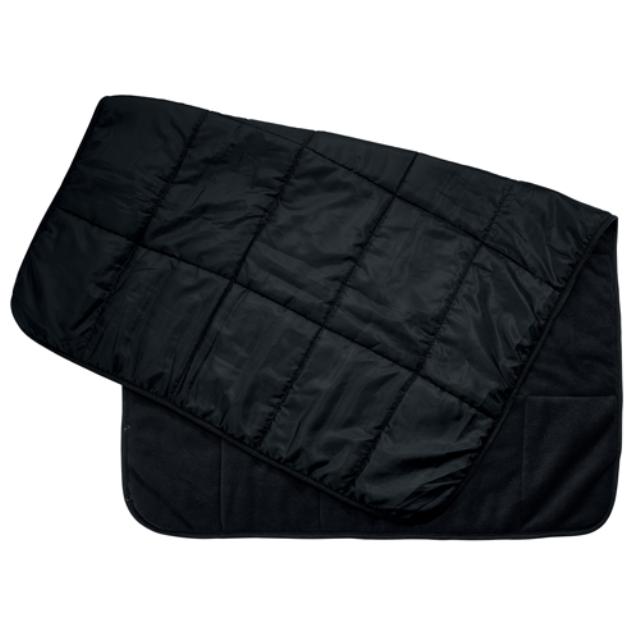 ブラック｜キルトフリースブランケット（巾着付き）