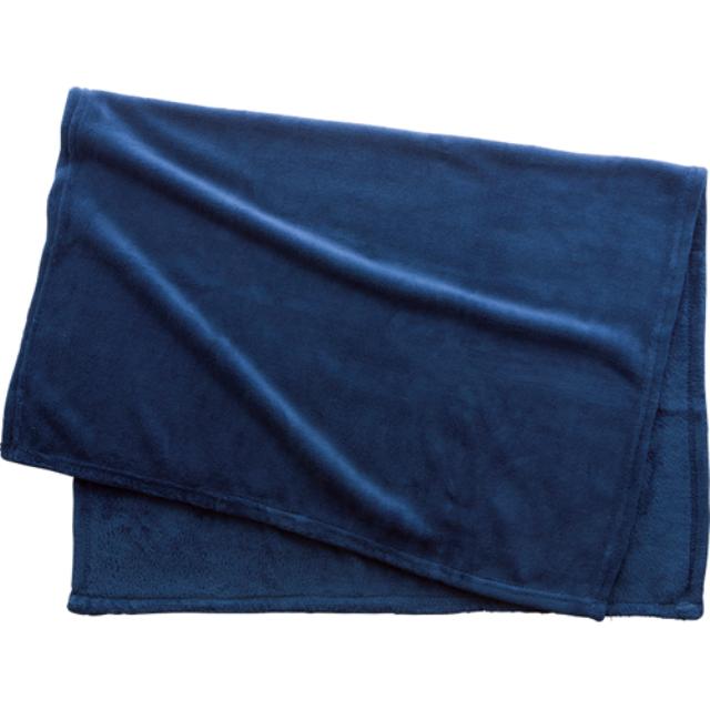 ネイビー｜ふんわりブランケット（合皮バッグ付き）