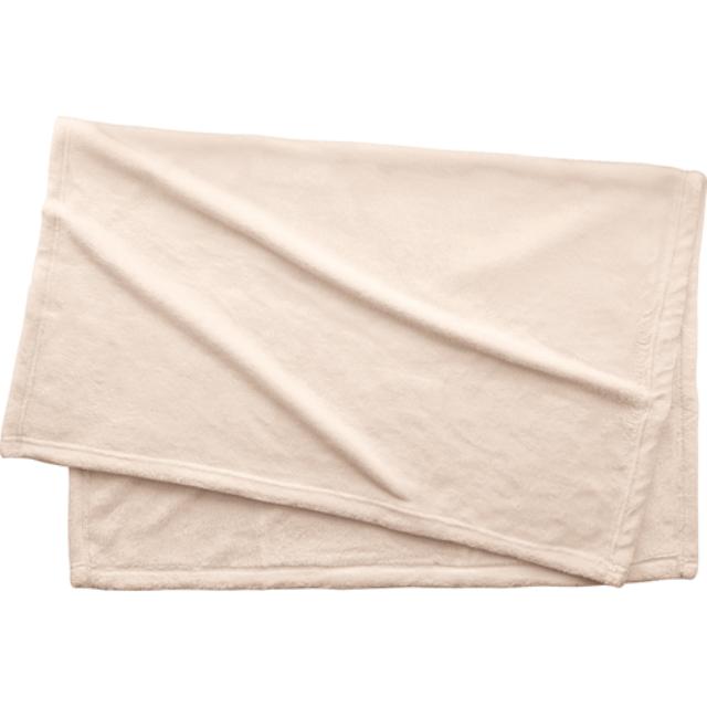 アイボリー｜ふんわりブランケット（合皮バッグ付き）