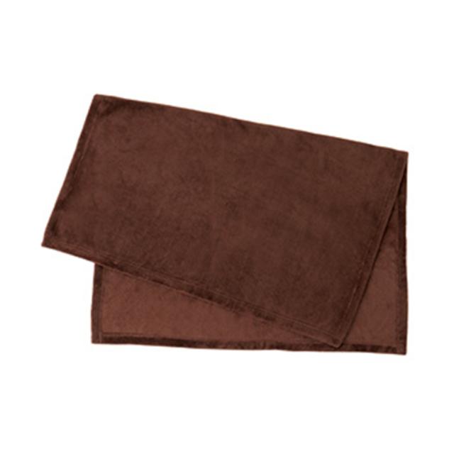 ブラウン｜ふんわりブランケット（合皮ポーチ付き）