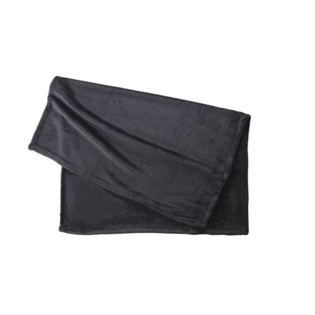 ブラック｜フリースブランケット（巾着付き）