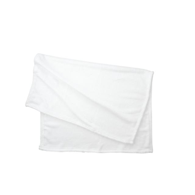 ホワイト｜フリースブランケット（巾着付き）