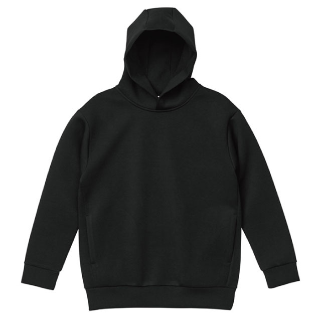 ブラック｜もちもちスポーツプルパーカー