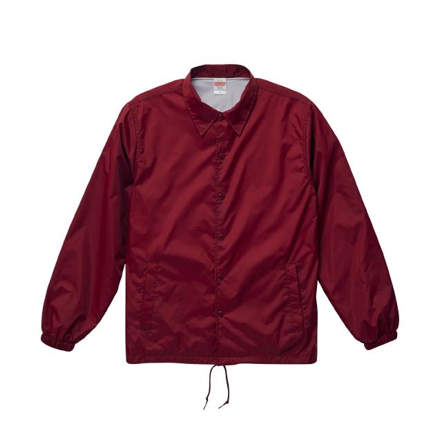 バーガンディ｜ナイロンコーチジャケット（裏地付）