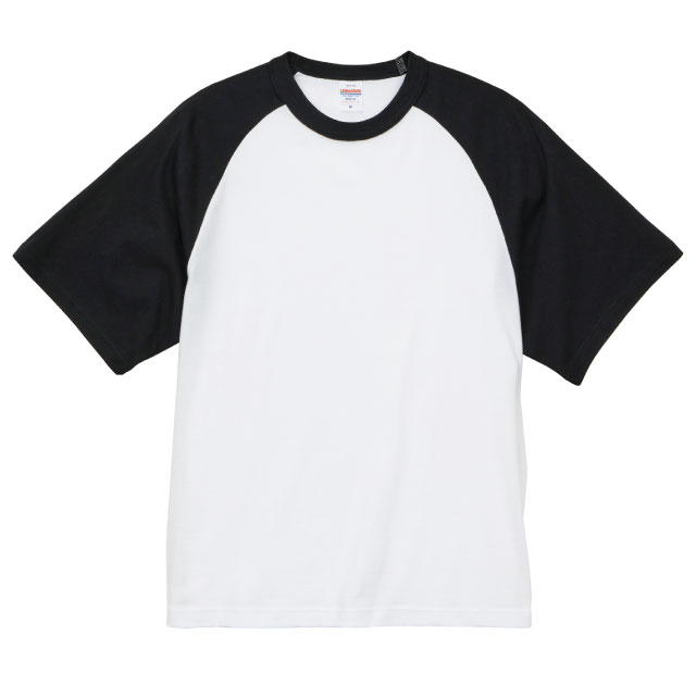 ホワイト×ブラック｜ラグランショートスリーブTシャツ