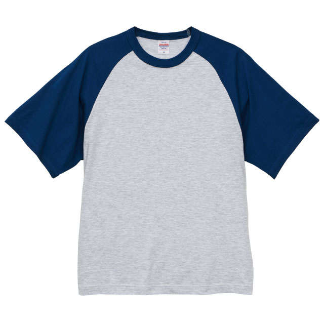 アッシュ×クラシックブルー｜ラグランショートスリーブTシャツ