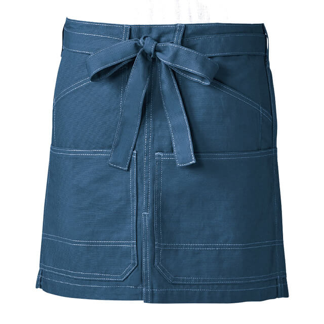 ブルー｜おしゃれステッチエプロン（腰巻き）