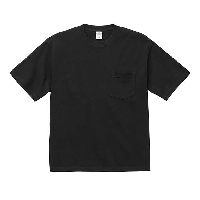 ブラック｜マグナムウエイトビッグシルエットTシャツ（ポケット付）
