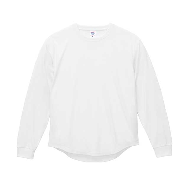 ホワイト｜ドライラウンドテールロングTシャツ