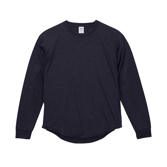 ネイビー｜ドライラウンドテールロングTシャツ