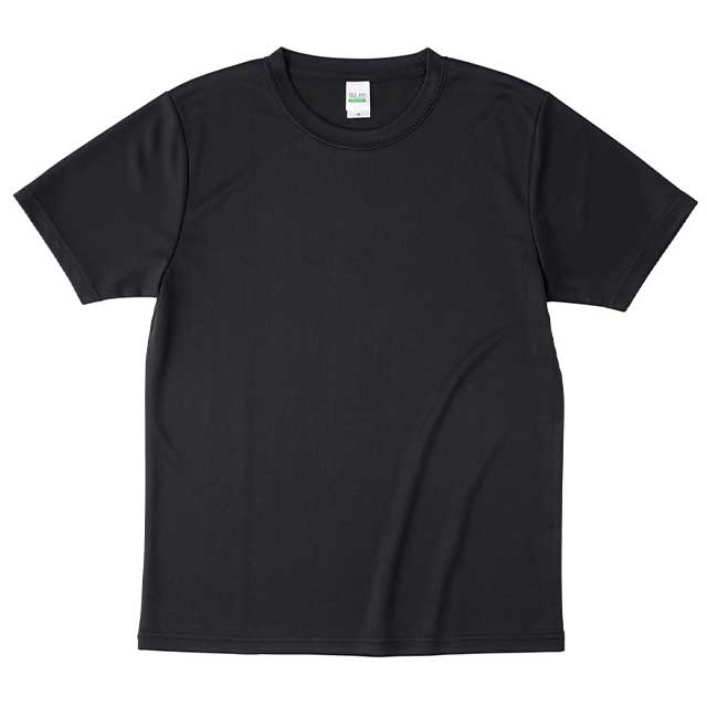 ブラック｜リサイクルポリエステルＴシャツ