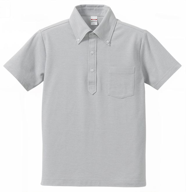 OXグレー｜クールビズボタンダウンポロ（ポケット付）