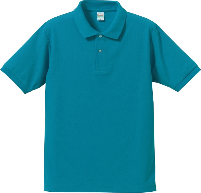 ターコイズブルー｜カラフルポロシャツ