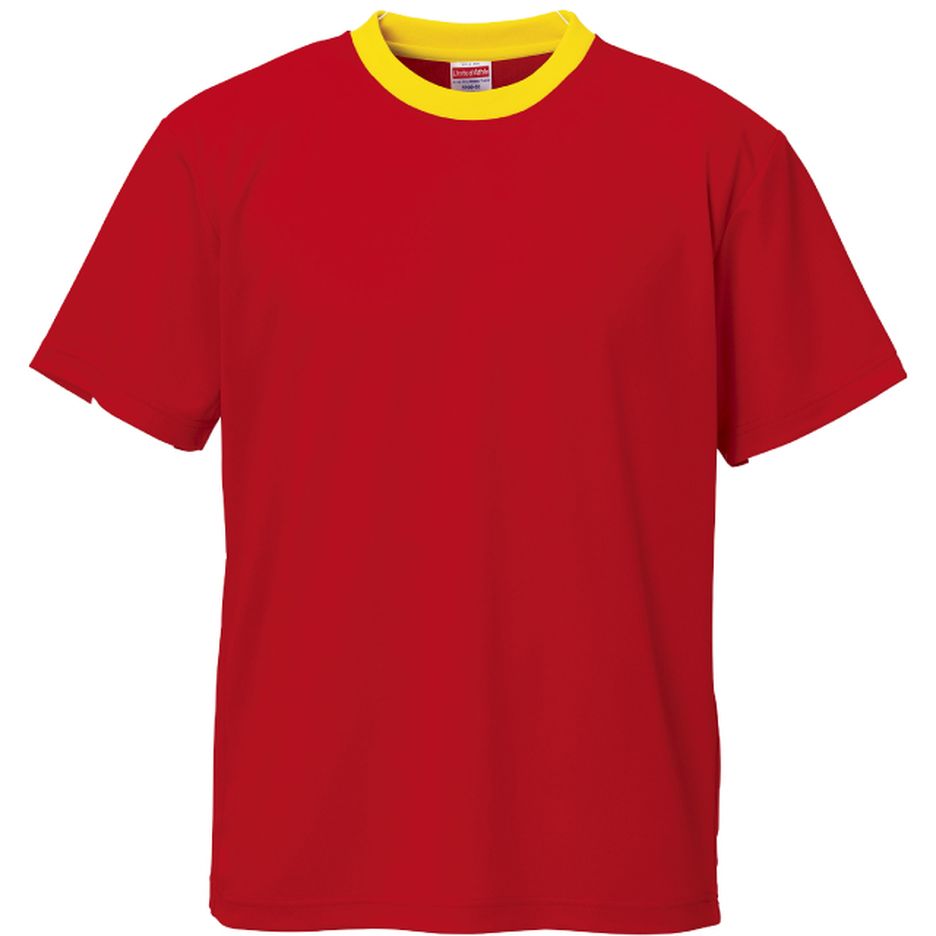 レッド/カナリアイエロー｜ソフトドライTシャツ