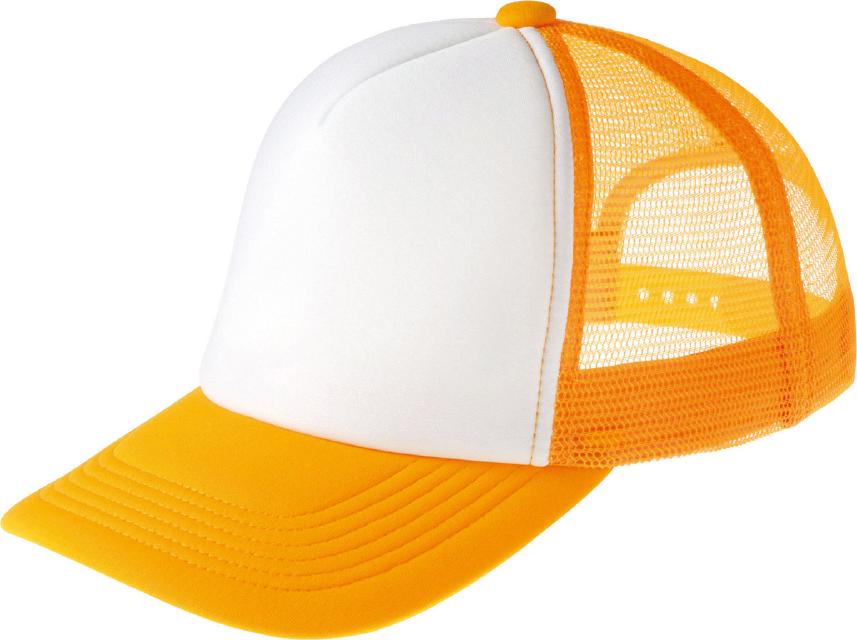 ゴールドイエロー×ホワイト｜カラフルキャップ