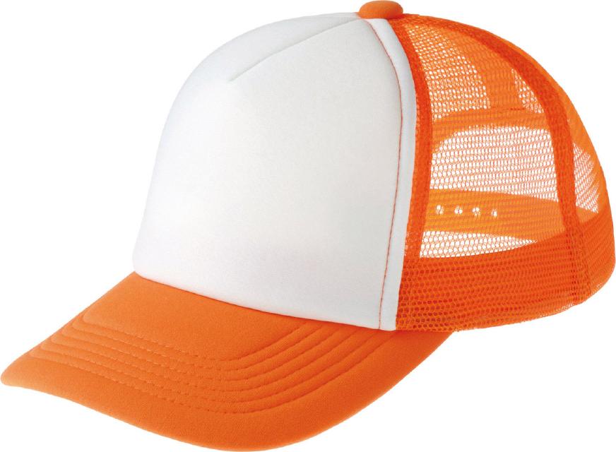 オレンジ×ホワイト｜カラフルキャップ