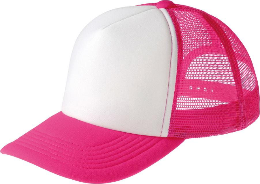 ホットピンク×ホワイト｜カラフルキャップ