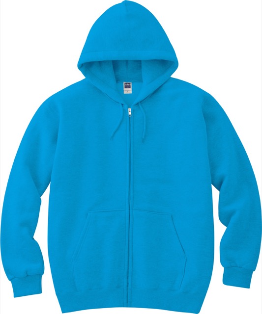 オーシャンブルー｜カラフルライトジップパーカー