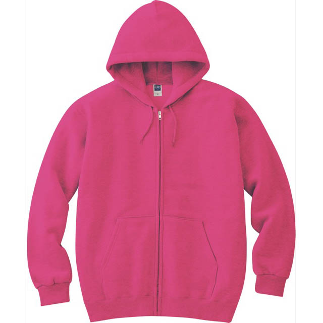 フラミンゴピンク｜カラフルライトジップパーカー