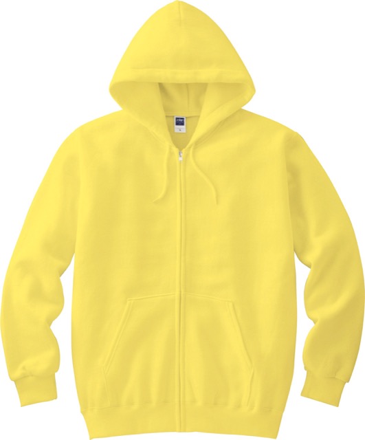 カナリアイエロー｜カラフルライトジップパーカー