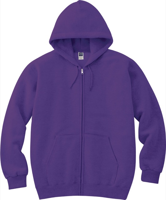 バイオレット｜カラフルライトジップパーカー