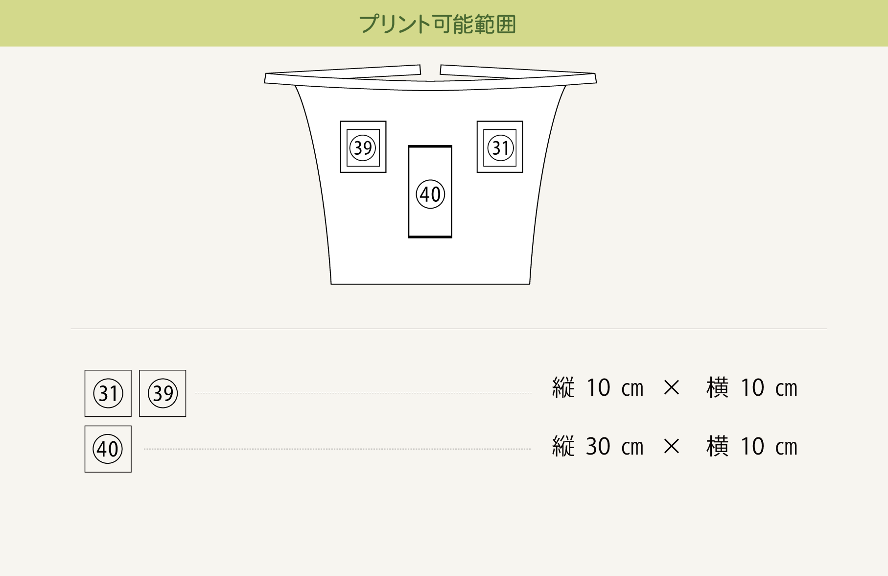 プリント可能範囲