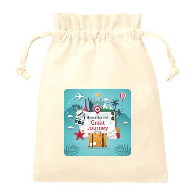 コットンフリル巾着（M）