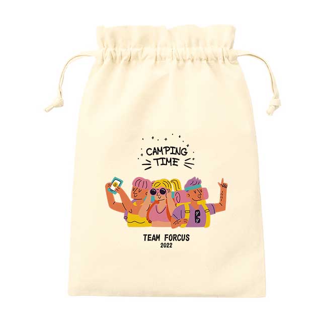 コットンフリル巾着（L）｜トートバッグ