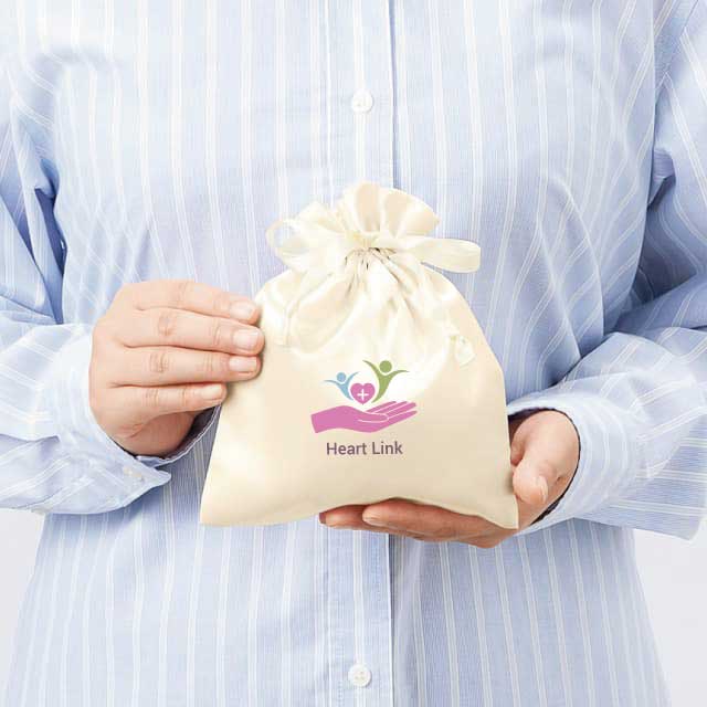 サテンフリル巾着（S）｜トートバッグ